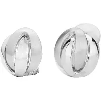 Traveller Clip Oorbellen - Oorclips Dames - Zilverkleurig - Mat & Glanzend - ø 15 mm - Geplatineerd - 157160