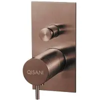 Qisani Inbouwkraan Flow Thermostatisch 2-weg Vierkant Geborsteld Copper