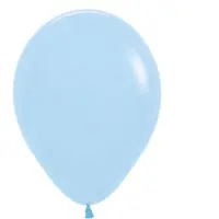 Amscan Pastel Matte Latex Ballonnen (Pakket van 50) (Blauw)