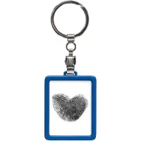 Deknudt Frames sleutelhanger S59NK6 - blauw - metaal - pasfoto 3,5x4,5
