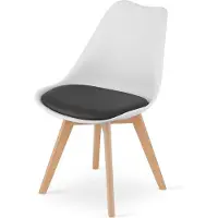 Viking Choice MARK - Eetkamerstoel - set van 4 eettafel stoelen - wit zwart