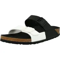 Birkenstock Slipper Birkenstock Unisex Arizona Split Birko-Flor Black/White Narrow-Schoenmaat 37