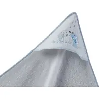 Gamberritos badcape 100 x 100 cm wit/blauw