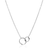 Zinzi zilveren paperclip schakel ketting met ronde vormen 42-45cm ZIC2275