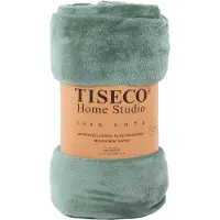 Tiseco Plaid Home Studio Cosy Sage Green-180 x 220 cm