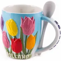 Matix Beker met lepel tulpen Holland 'Zuiderzee'