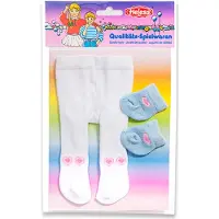 Heless Poppenmaillot met Sokken - Wit, 28-35 cm