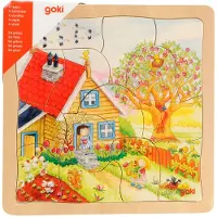 Goki Puzzel - Seizoenen - 54 stukjes - 4 lagen - Hout - 3+
