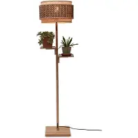 Good&Mojo Vloerlamp bhutan bamboe/zwart Ø40x160cm