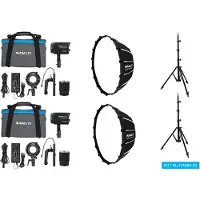 Nanlite Forza 60B II LED Bi-Color Dual Kit (met lightstand en softbox)