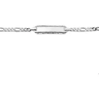 Trendjuwelier huiscollectie Graveerarmband Zilver Figaro Plaat 5,0 mm 9 - 11 cm
