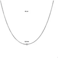 Trendjuwelier huiscollectie 1329032 Zilveren Ketting Venetiaans Bol 0,8 mm 45 cm