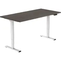 Euroseats OrangeLabel zit/sta bureau Eco frame wit maat 160x80cm. Voldoet aan de NEN EN 527. Inclusief Logan Eiken blad.