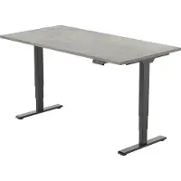 Euroseats OrangeLabel zit/sta bureau Eco frame zwart maat 140x80cm. Voldoet aan de NEN EN 527. Inclusief Oxyd blad.