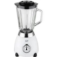 Botti Royal Line blender – 1,5L – 500W – Wit/Zilver – Professionele blender met 2 snelheden en pulsfunctie – Retro look