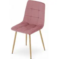 Viking Choice KARA - Velvet eetkamerstoel - roze - set van 4 eetstoelen