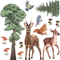 Pastelowe Love Muursticker Forest Animals II