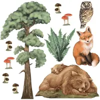 Pastelowe Love Muursticker Forest Animals I