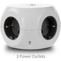 Ewent Stekkerdoos Met 3 usb-A Poorten 1.5m wit