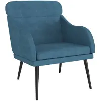 vidaXL Fauteuil 63x76x80 cm fluweel blauw