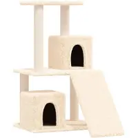 vidaXL Kattenmeubel met sisal krabpalen 82 cm crèmekleurig