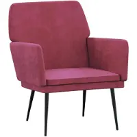 vidaXL Fauteuil 62x79x79 cm fluweel wijnrood