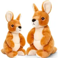 Keel Toys Pluche knuffels kangoeroe familie 20 en 27 cm - Knuffeldier