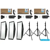 Nanlite FS300B LED Tripple Kit (w/ Case Light Stand Fresn...