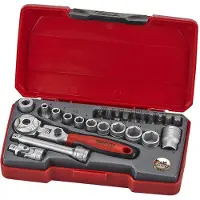 Teng Tools Doppen- en bitsset 1/4 swivel ratel 24 dlg T1424S
