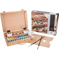 Van Gogh olieverf kist basic - 10 kleuren/40 ml + accessoires