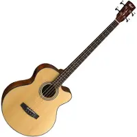 Cort SJB5F Natural Satin 5-snarige elektrisch-akoestische basgitaar met gigbag