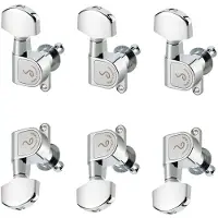 Schaller M6 180 Chrome 3L+3R large metal button stemmechanieken elektrische en western gitaar
