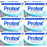 Protex Handzeep Deep Clean - Antibacteriële Handzeep - 6 x 90g - Voor Gezicht en Lichaam - Soap - Zeep Blok - Handzeep Voordeelverpakking