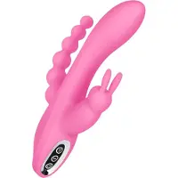 EIS , vibrator, 3 in 1 Rabbit vibrator, 21,5 cm, waterdicht, 2 motoren, oplaadbaar, huidvriendelijke siliconen