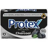 Protex Detox & Pure Charcoal Handzeep - Antibacteriële zeep met Lijnzaadolie - Voor Handen en Lichaam - Soap - Zeep Blok - 90g