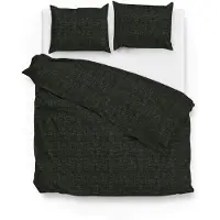 Zohome Zo Home Dekbedovertrek Katoen Lino Linnen Look - midnight black 260x200/220cm