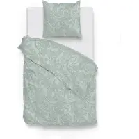 Zo! Home Dekbedovertrek Paisley-di-Lino Mint-Green Katoen-140 x 200 / 220 cm | 1-Persoons