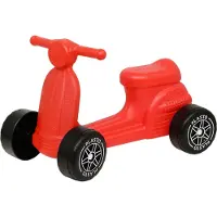 Plasto Scooter met stille wielen - Rood - - OneSize - Loopfietsen