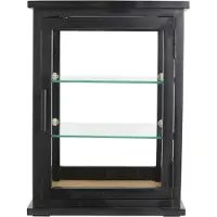 Nordal Arno mini vitrinekast zwart 37x37x50cm