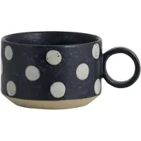 Nordal Grainy thee mokken donkerblauw/zand - set van 4 stuks