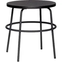 Hubsch Bijzettafel metaal/hout - zwart