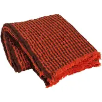 Broste Copenhagen Linda plaid pumpkin/oranje - 130x180cm