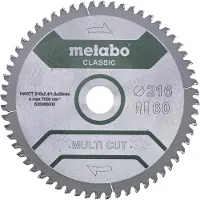 Metabo Multi Cut Zaagblad Universeel 216x30x1,8mm 60T