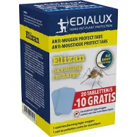 Edialux Elizan - Anti-Muggen/Moustiques Protect 20 + 10 stk/pce gratis/gratuit - 30 tabletten voor 30 nachten