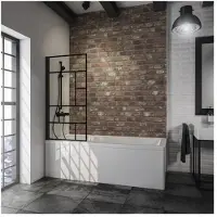 Schulte Badwand Black Style 1-delig 80x140cm Decor Zwart