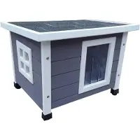 AK for Pets Kattenhuis Grijs / Wit XL | 68,5 x 54 x 51,5 CM