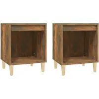 vidaXL Nachtkastjes 2 st 40x35x50 cm gerookt eikenkleurig