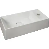 Xenz Rosa fontein 45x20 cm, plateau rechts, wit glans