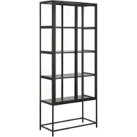 Actona Jaxon Vitrinekast 185,6 x 77 cm - Zwart
