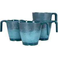Gimex Stone Line Mok - Donkerblauw - 300 ml - 4 Stuks